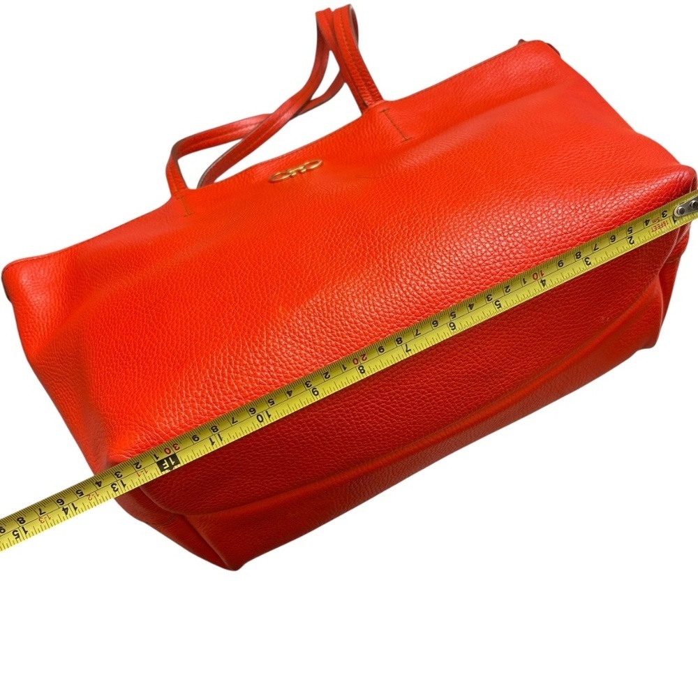Salvatore ferragamo orange pebbled leather tote bag - Picture 12 of 16